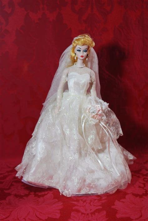 wedding party barbie 1959 porcelain barbie 1989 limited edition doll complete barbie bride