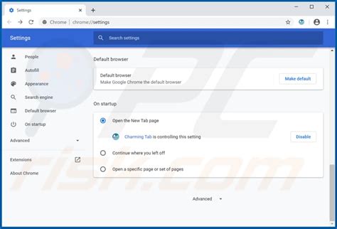 The chrome browser on your pc will open again and the 'check your passwords' popup is now disabled on your chrome browser. How to get rid of Charming Tab Browser Hijacker - virus ...