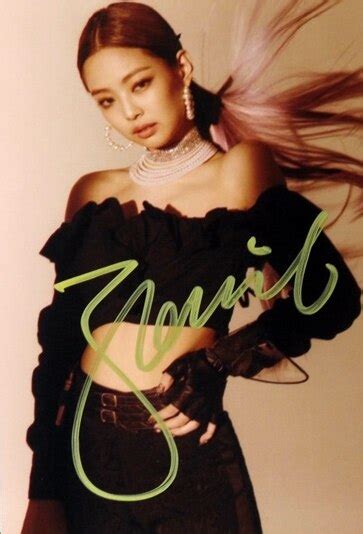Signed Blackpink Jennie Autographed Photo Ddu Du Ddu Du 46 K Pop