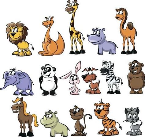 Cartoon Wild Animals Clip Art