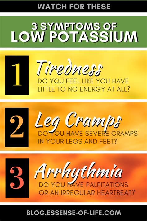 3 symptoms of low potassium levels the essential health blog
