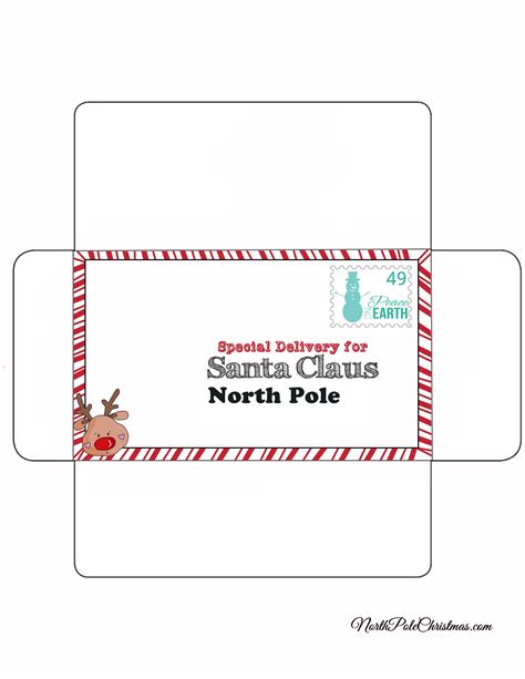 I have a few variations, but this one is by far my favorite! Envelope Template Santa Envelope Free Printable / Letter To Santa Kit With Envelope Template Red ...