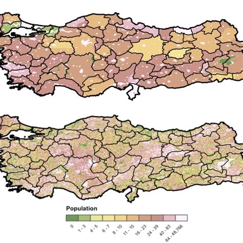 Population Distribution In Turkey According To The Global Rural Urban