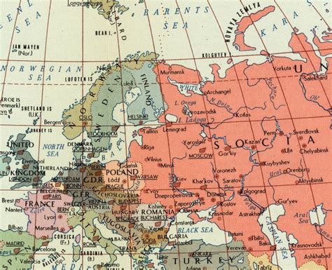 Digital 1967 Vintage Political Soviet PRL Colorful World Map Etsy