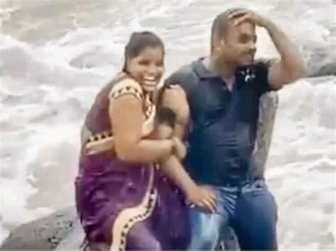 Mumbai Woman Swept Away By Wave At Bandstand While Taking Selfie With