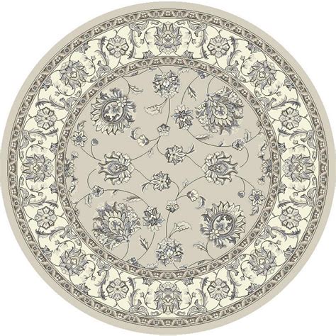 Made from premium polyester wool. Dynamic Rugs Ancient Garden Soft Grey/Cream 7 ft. 10 in ...