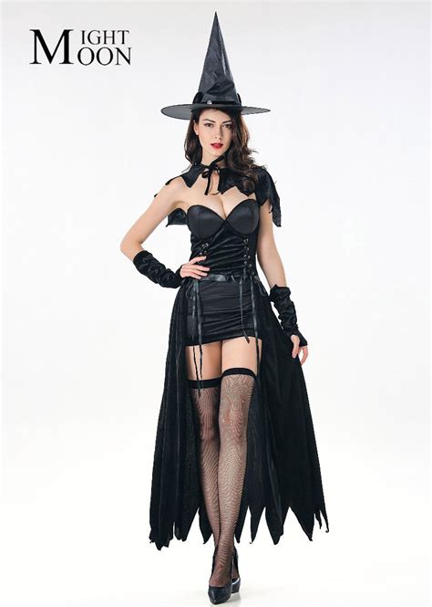 Moonight Women Fancy Black Dress Women Magic Moment Costume Halloween