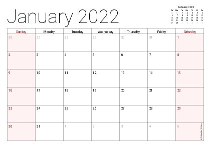Printable Calendar 2022 / Free Printable Calendar 2022 Templates Pdf Word - Download printable ...