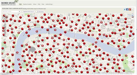 The Astonishing Interactive Map That Show Every Bomb Dropped On London