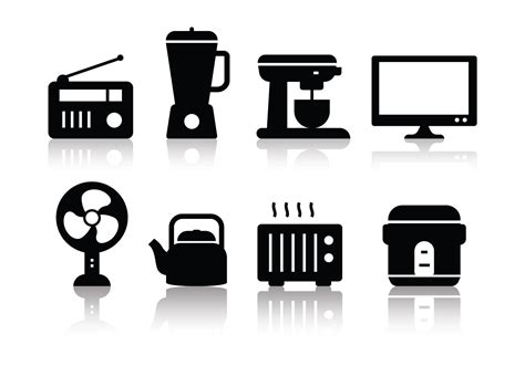 Free Minimalist Home Appliances Icon Set Download Free Vector Art
