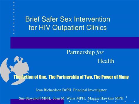 Ppt Brief Safer Sex Intervention For Hiv Outpatient Clinics Powerpoint Presentation Id6764455