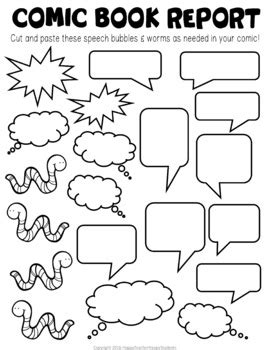 Both printable and digital act How to Eat Fried Worms Project: Design a Comic Strip Book ...