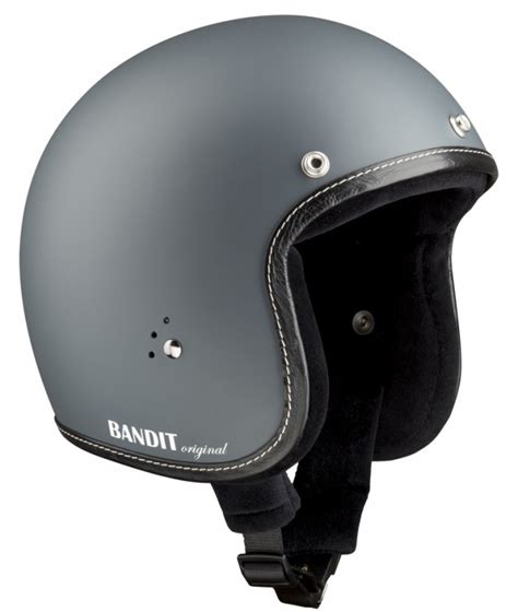 Bandit Jet Premium Matt Grey Open Face Motorcycle Helmet Bandit