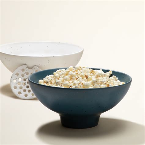 The Popcorn Bowl With Kernel Sifter Popcorn Dish Uncommon Goods