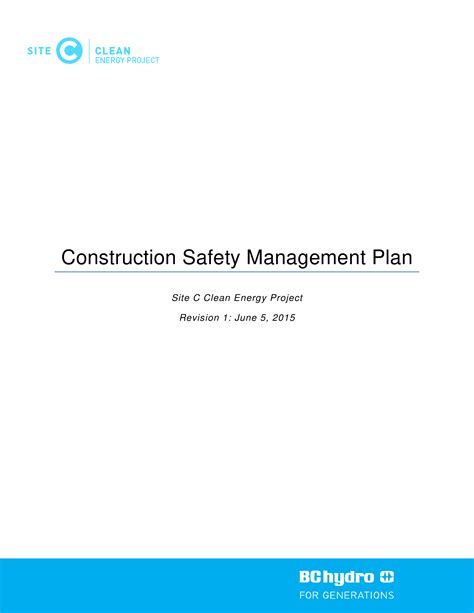Construction Safety Management Plan Templates At