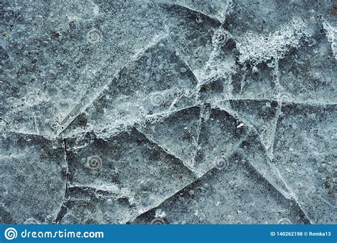 Cracked Blue Ice Stock Photo Image Of Chilly Lake 140262198