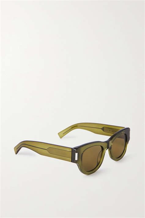 SAINT LAURENT EYEWEAR Naked Wire Cat Eye Acetate Sunglasses NET A PORTER