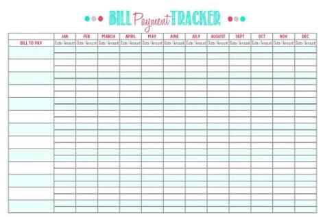 Please read this article to completion and find everything you need. 6+ Monthly Bill Tracker Templates - Word Templates