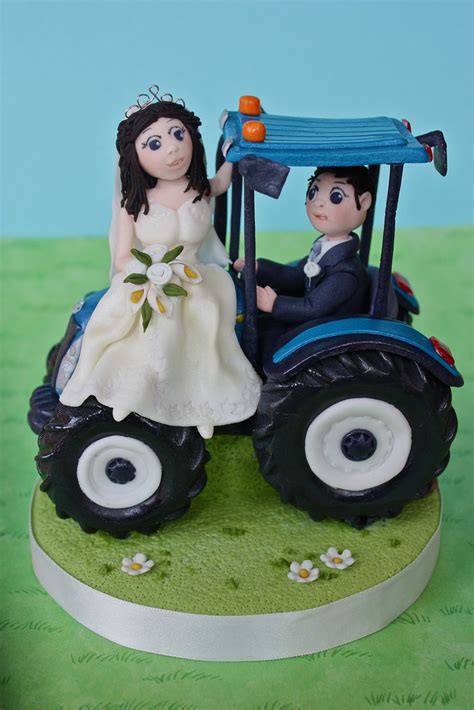 Tractor Wedding Cake Topper I Made This A Little Whi Flickr