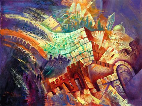 Abstract Jerusalem Painting Jerusalem In Motion By Alex Levin