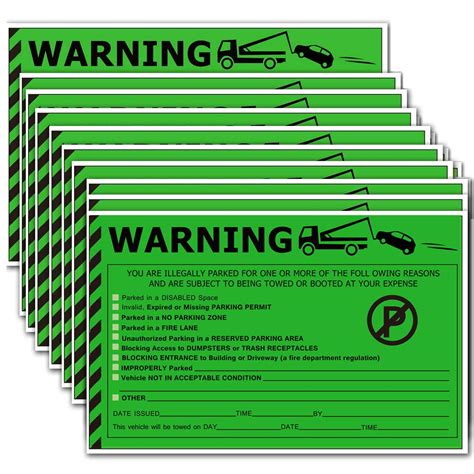 Buy Parking Violation Stickers You Are Illegally Parked Warning