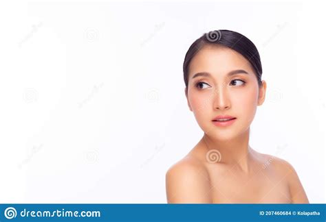 Happy Beautiful Asian Woman Has Beauty Facial Skin And Perfect Skin