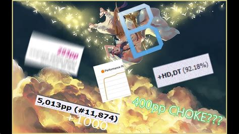 Osu Dt Noob Reaches 5k Pp With 400pp Choke 92 Acc Xddd Map Exploit