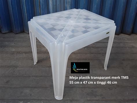 Jual Meja plastik plastik transparant merk TMS Harga Murah Surabaya