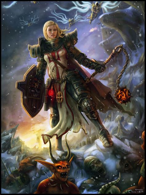 Diablo The Crusader By Jorsch Deviantart Com On Deviantart Fantasy Female Warrior Fantasy