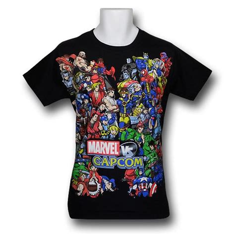 Marvel Vs Capcom 30 Single Size Them Up T Shirt Mens Small