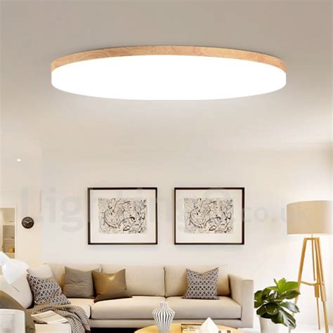Living room, dining room, bedroom and. Nordic Round Bedroom Ceiling Lamp Simple Modern Solid Wood ...