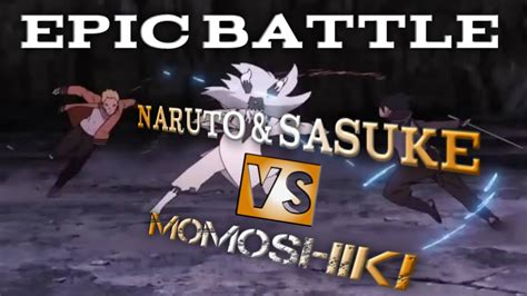 Naruto Sasuke Vs Momoshiki Epic Battle Youtube