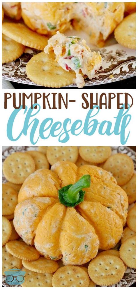 The Best Pumpkin Shaped Cheeseball Recipe Appetizer Recipes