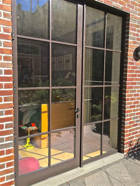 Steel Window And Door System Industrial Living Room New York