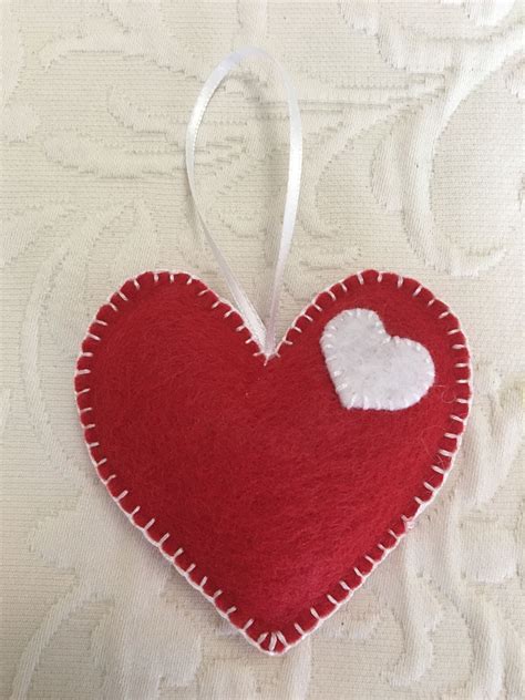 Felt Crafts Felt Ornament Valentine Valentine Felt Heart Heart
