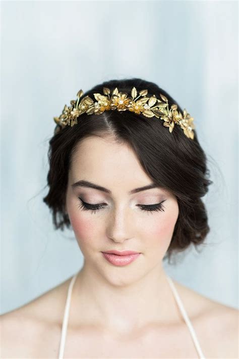 Leaf Bridal Crown Gold Leaf Crown Gold Bridal Crowns Bridal Hair