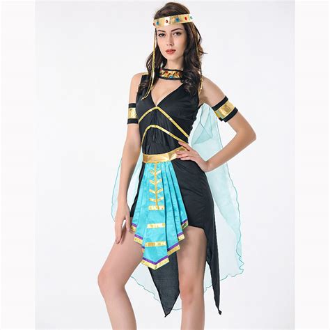 Classical Egyptian Queen Dress Halloween Party Adult Cosplay Costume N