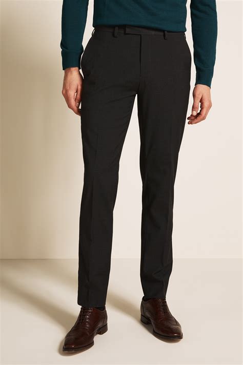 Moss 1851 Tailored Fit Black Dress Trousers