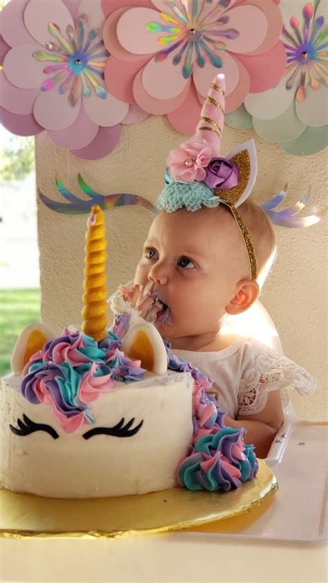 Unicorn Smash Cake Cake Smash Unicorn Birthday Unicorn Party