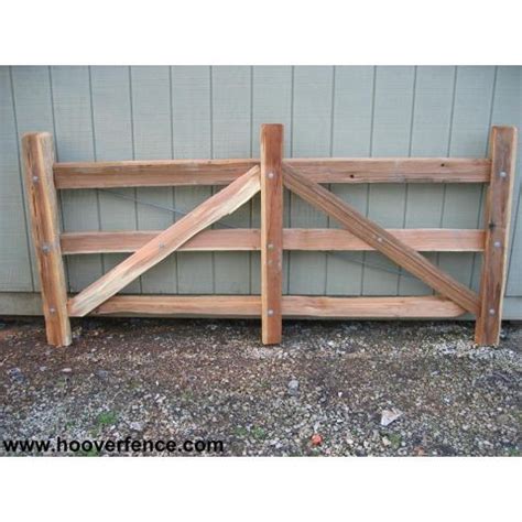 It offers a rustic look and is one of the easiest fences to build. Hoover Fence Wood Split Rail Gates - Western Red Cedar w ...