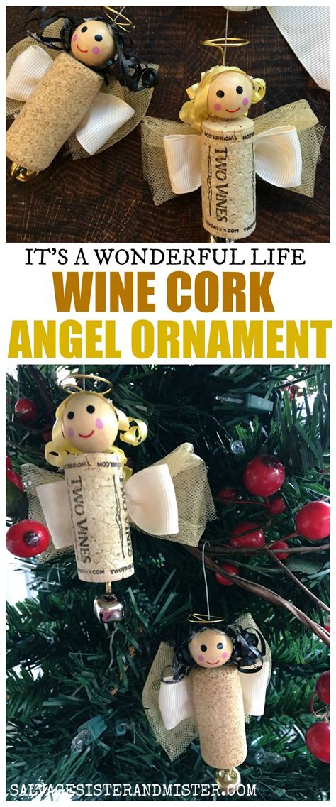 Wine Cork Angel Ornament Holiday Ornaments Diy Diy Christmas Angel