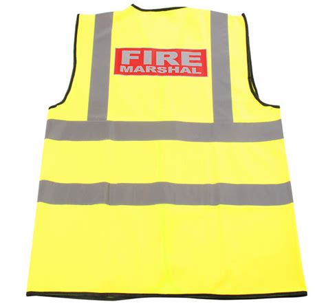 Hi Vis Fire Marshal Vest Easy Fire Safety