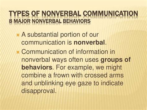 Types Of Nonverbal Communication