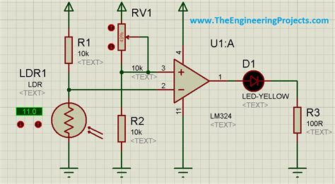 How To Use Ldr Sensor In Proteus The Engineering Projects