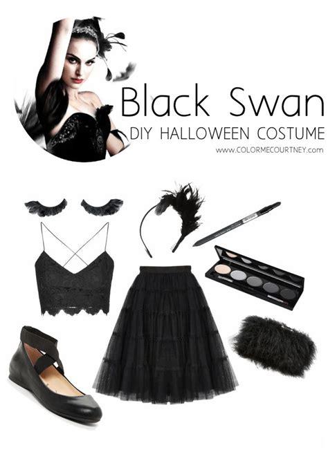 Black Swan Diy Halloween Costume With Accessories Including Shoes Bras
