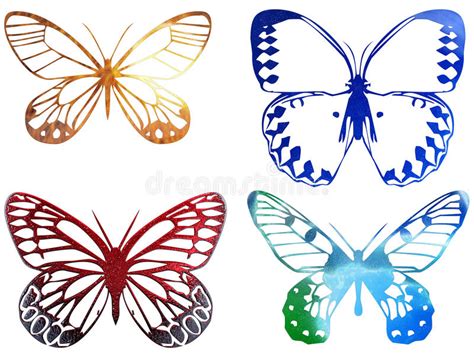 färgrika fjärilar stock illustrationer illustration av vingar 16368303