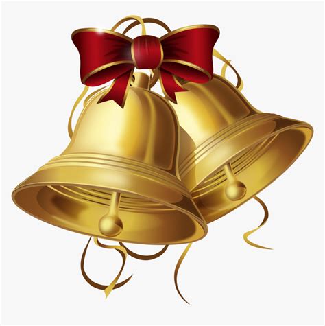 Christmas Bells Png Clipart Christmas Gold Bell Png Transparent Png