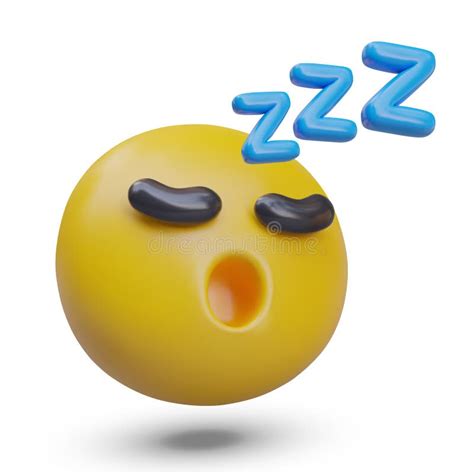 Sleeping Yellow Emoticon Is Snoring Yawning Head With Closed Eyes