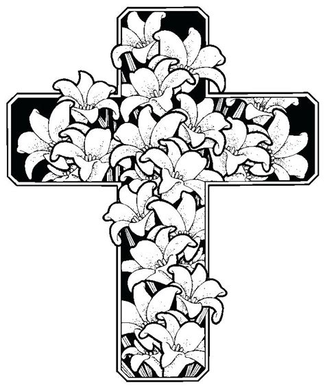 Crosses With Flowers Drawing At Getdrawings Free Download