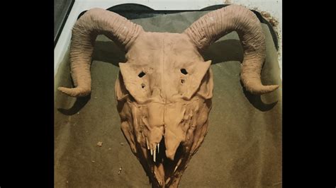 Ram Skull Halloween Mask Sculpting Timelapse Part 2 Finishing